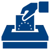 icon on ballot being placed in box